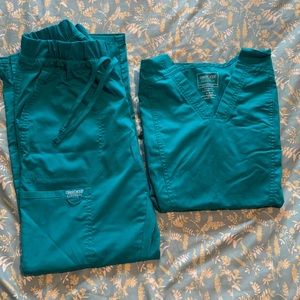 Cherokee Teal Set M-Top and Small/Petite Bottoms